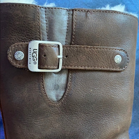 -UGG boots brown leather - Picture 3 of 6